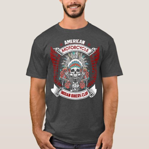 Vintage American Motorcycle Indian For Old Biker a T_Shirt