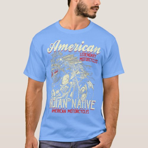 Vintage American Motorcycle Indian for Old Biker G T_Shirt