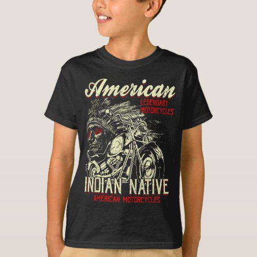 Vintage American Motorcycle Indian for Old Biker G T_Shirt