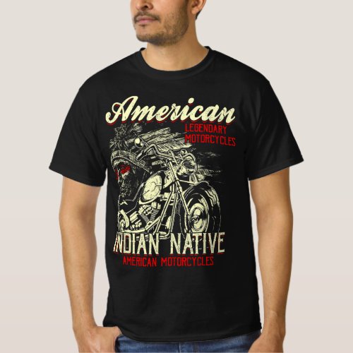 Vintage American Motorcycle Indian for Old Biker G T_Shirt