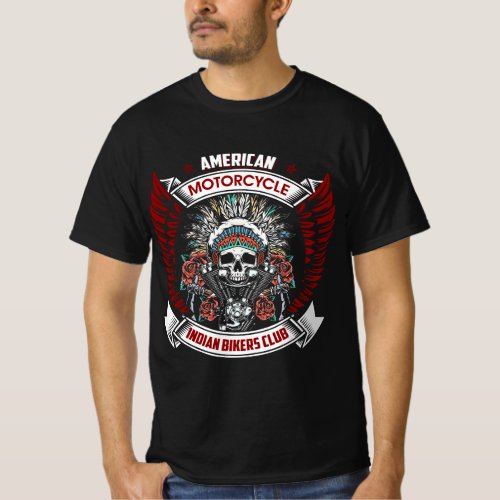 Vintage American Motorcycle Indian For Old Biker T_Shirt