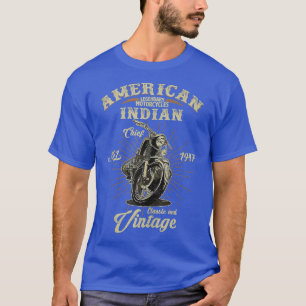 Vintage American Motorcycle Indian for Old Biker T-Shirt