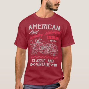 Vintage American Motorcycle Indian old bikers T-Shirt