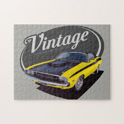Vintage American Muscle Challenger Jigsaw Puzzle
