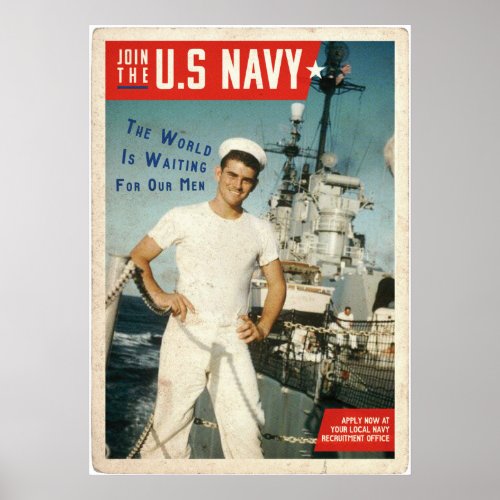 Vintage American Navy  Recruitment Poster