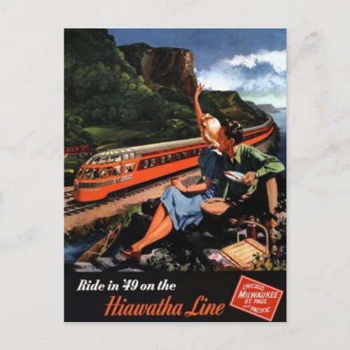 Vintage American Railway USA _ Postcard