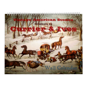 Vintage American Scenes Wall Calendar