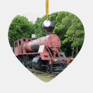 Vintage American Steam Locomotive Ceramic Ornament