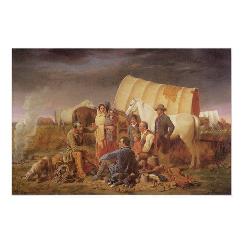 Vintage American West Advice on Prairie by Ranney Poster