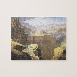 Vintage American West Art, Grand Canyon by Leigh Jigsaw Puzzle
