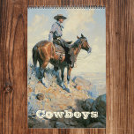 Vintage American West Cowboys, Western Fine Art Calendar at Zazzle
