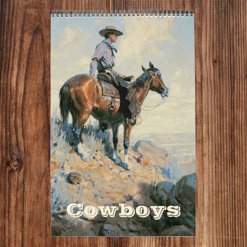 Vintage American West Cowboys Western Fine Art Calendar
