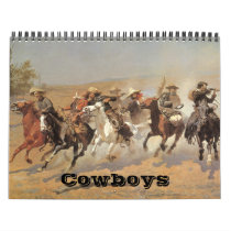 Vintage American West Cowboys, Western Fine Art Calendar