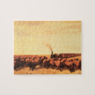 Vintage American West, Held Up by NH Trotter Jigsaw Puzzle