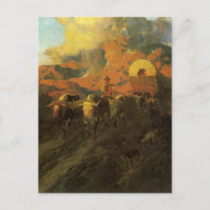 Vintage American West, Overland Trail by Johnson Postcard