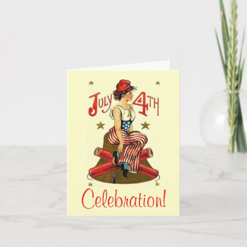 Vintage Americana 4th of July Card