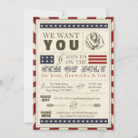 Vintage Americana 4th Of July Party Invitation at Zazzle