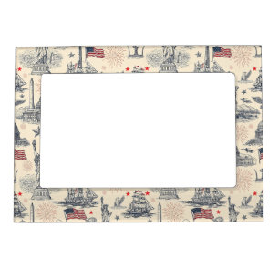 Vintage Americana Fireworks Scenic (2) Magnetic Frame