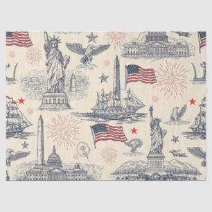 Vintage Americana Fireworks Scenic (2) Tissue Paper