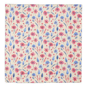 Vintage Americana Floral Reversible Duvet Cover