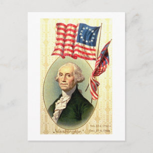 Vintage Americana George Washington (3) Postcard