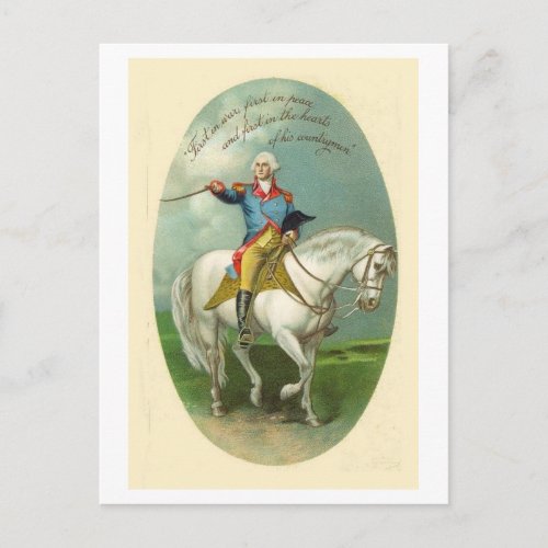 Vintage Americana George Washington Postcard