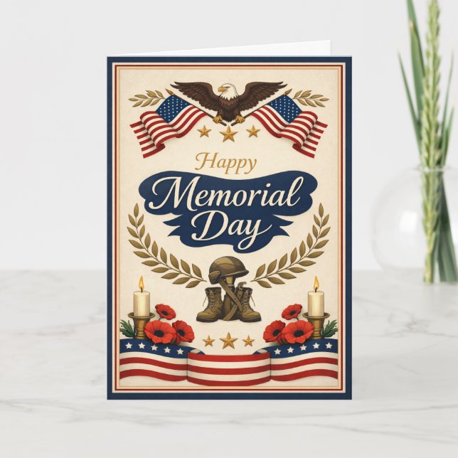 Vintage Americana Memorial Day Card (Front)