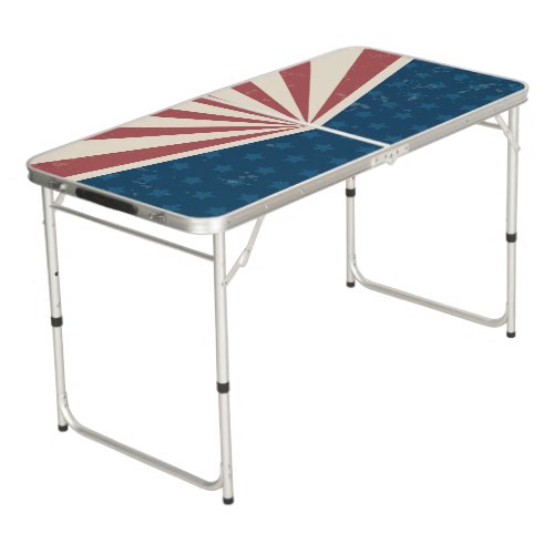 Vintage Americana Outdoor Game  Beer Pong Table