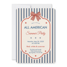 Vintage Americana Summer Party Invitation