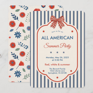 Vintage Americana Summer Party Invitation