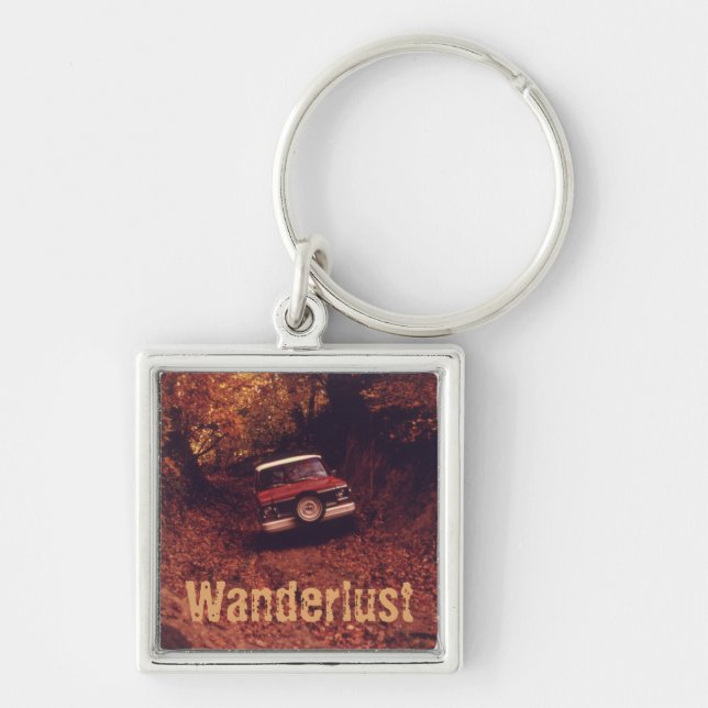 Vintage Americana Wanderlust Keychain (Front)