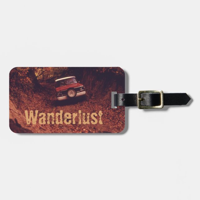 Vintage Americana Wanderlust Luggage Tag (Front Horizontal)