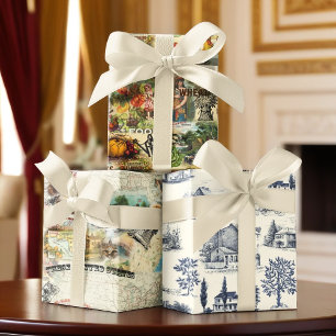 Vintage Americana Wrapping Paper Sheets