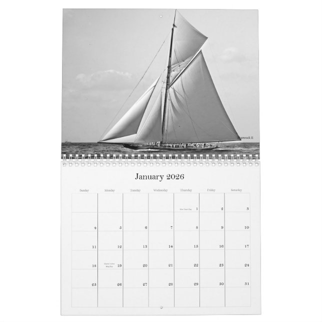 Vintage Americas Cup 2013 Calendar (Jan 2026)