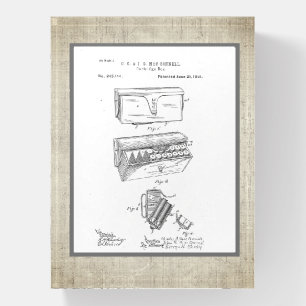 Vintage Ammo Cartridge Box Patent Paperweight