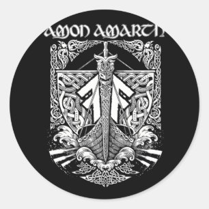 Vintage Amon Amarth Design For Fans Lover Classic Round Sticker