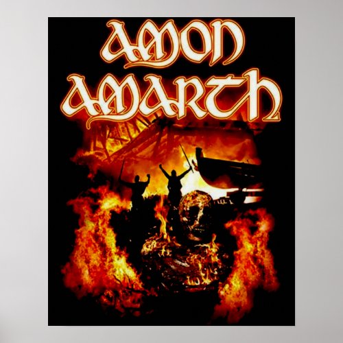 Vintage Amon Amarth Retro 70s Icons Poster