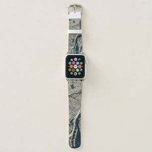 Vintage Amsterdam Map: Retro Minimalist Apple Watch Band