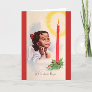 Vintage - An Angel's Christmas Prayer Holiday Card