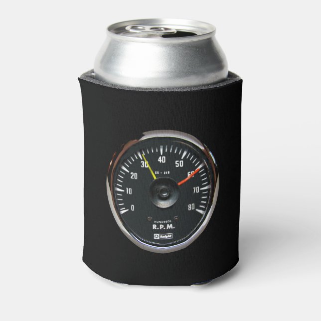 Vintage Analog Auto Tachometer Can Drink Cooler (Can Back)