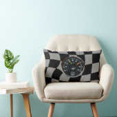 Vintage Analog Auto Tachometer Lumbar Throw Pillow (Chair)