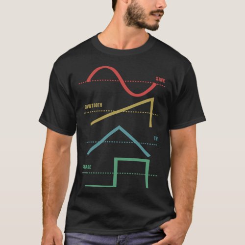 Vintage Analogue Synthesizer Techno Waveform  Synt T_Shirt