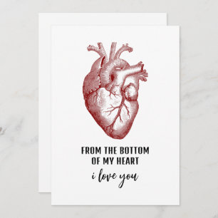 Vintage Anatomical Heart Valentine's Day Card