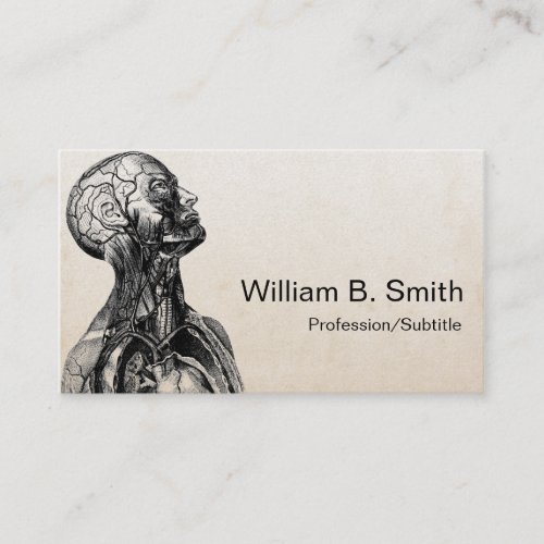 Vintage Anatomical Illustration of the Upper Body Business Card