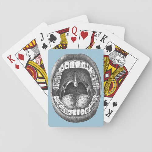 Vintage Anatomical Mouth Poker Cards