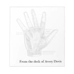 Vintage Anatomy Art The Palm Of The Hand Notepad at Zazzle