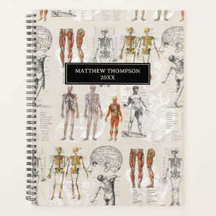 Vintage Anatomy Biology Illustrations Planner