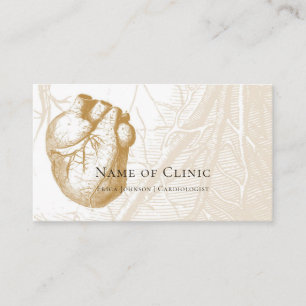Vintage Anatomy Human Heart Cardiologist Reminder Appointment Card