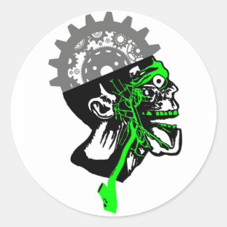 Vintage Anatomy - Steampunk Gears Skull Stickers