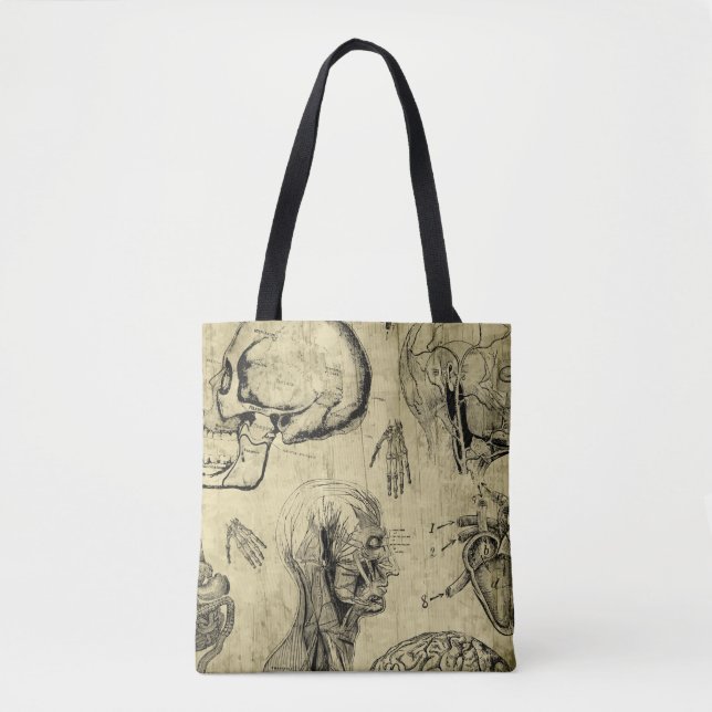 Vintage Anatomy Tote Bag (Front)